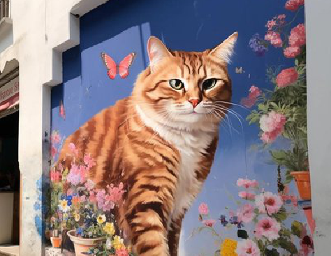  武宁自己绘制有个性的手绘墙